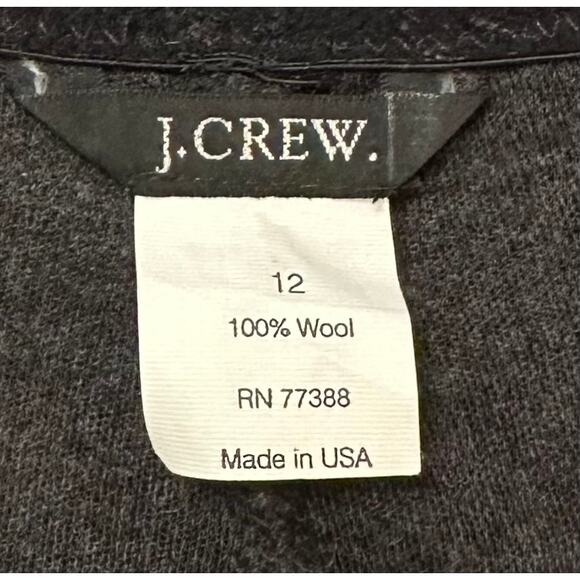 J. Crew Pure Wool Straight Skirt Gray Knee Length Size 12 - Picture 7 of 7
